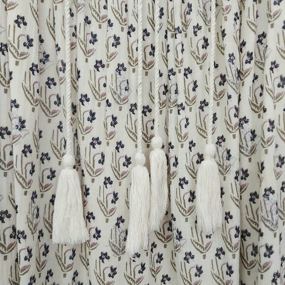 Free People Dress Womens XS Beige Nomad Child Lace Bell Sleeve Floral Bohemian - Picture 3 of 13